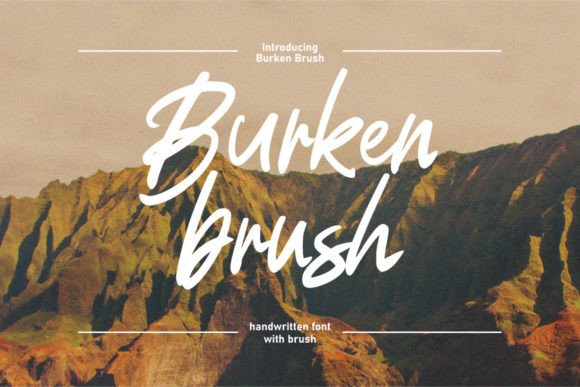 Burken Brush: A Modern Script Typeface for Sophisticated Branding