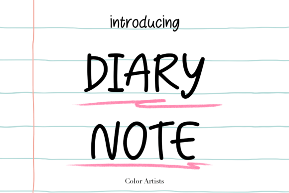 Diary Note: A Handwritten Typeface for Editorial Warmth