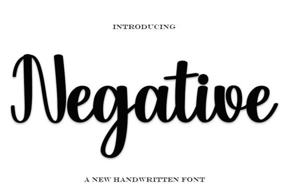 Negative: The Elegant Handwritten Typeface for Modern Editorial Design