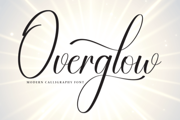 Overglow: A Modern Script Typeface for Editorial Flow