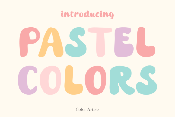 Pastel Colors: A Whimsical Typeface for Editorial Design